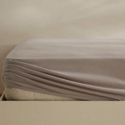 Karaca Home Jersey Housse de Matelas avec Élastique, 150x200+30 cm, Gris