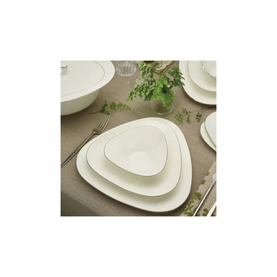 Service de table Karaca Fine Pearl Trio pour 12 personnes, 62 pièces, platine