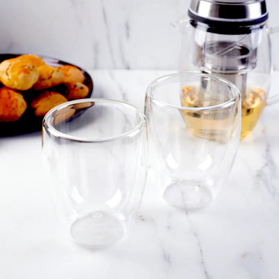 Tasses Karaca à double paroi en verre borosilicate, 2 pièces, 300 ml