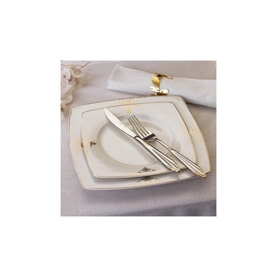Service de table Karaca Melina pour 12 personnes, 60 pièces, couleur crème subtile