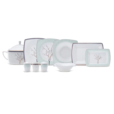 Service de table Karaca Fine Pearl Banyan pour 12 personnes, 62 pièces