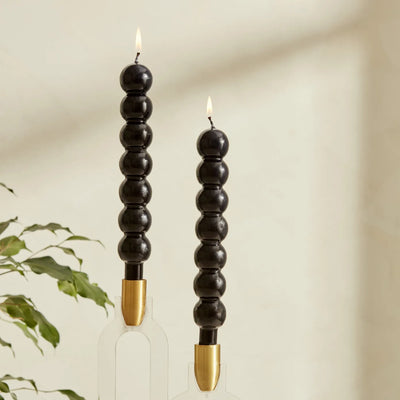 Bougie pour bougeoir Karaca Home Buble 2 pièces, noir