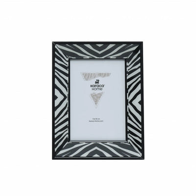 Cadre photo Karaca Home Wild Touch Zèbre, noir