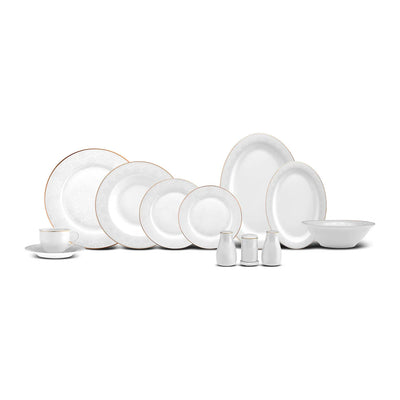 Service de table Karaca Lord pour 12 personnes, 74 pièces, New Generation Bone