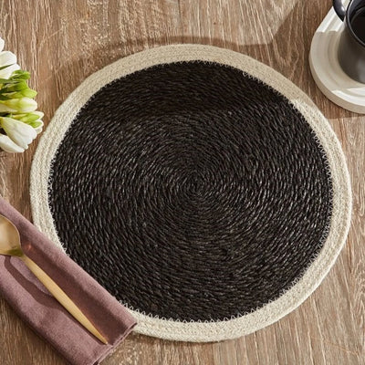 Napperon Karaca Luka Herbe de mer & Jute, 37 cm, gris