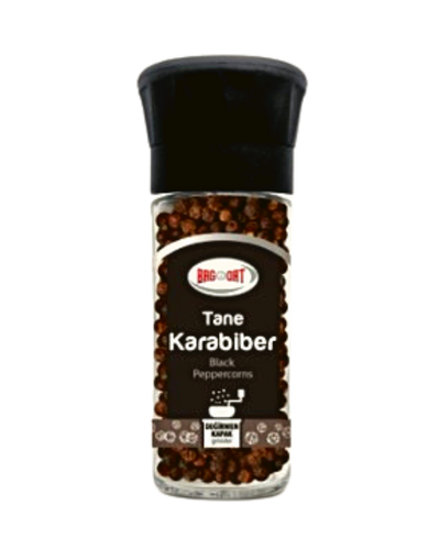 Baharat Degirmen Bagdat Tane Karabiber Moulin de Poivre Noir Entier 50g
