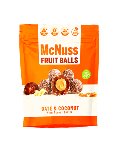 McNUSS Boule de pâte de Dattes à la crème de Cacahuette à la Noix de Coco 80g