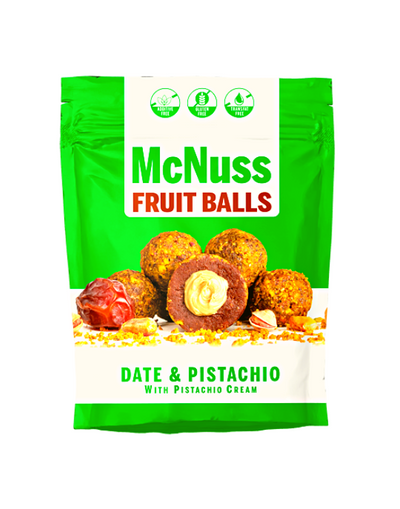 McNUSS Boule de pâte de Dattes à la crème de Pistaches et enrobé de Pistaches 80g