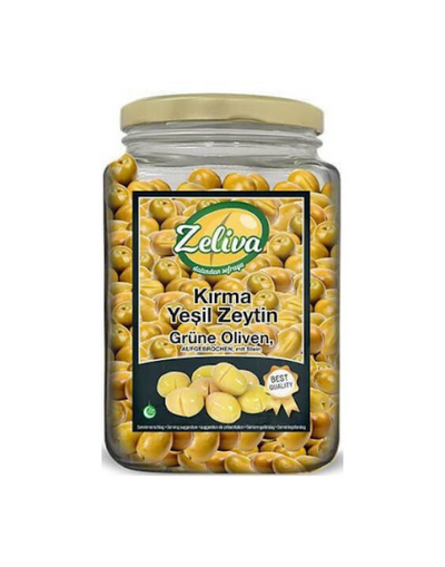Olives Vertes Casées 500g - Zeliva