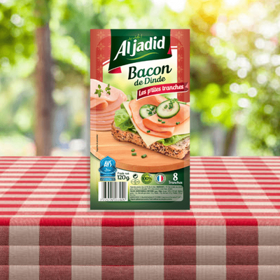ALJADID TRANCHE BACON DE DINDE 120G
