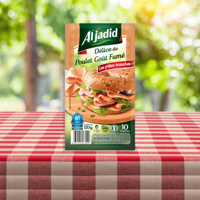 ALJADID TRANCHE DÉLICE DE POULET GOÛT FUMÉ 120G