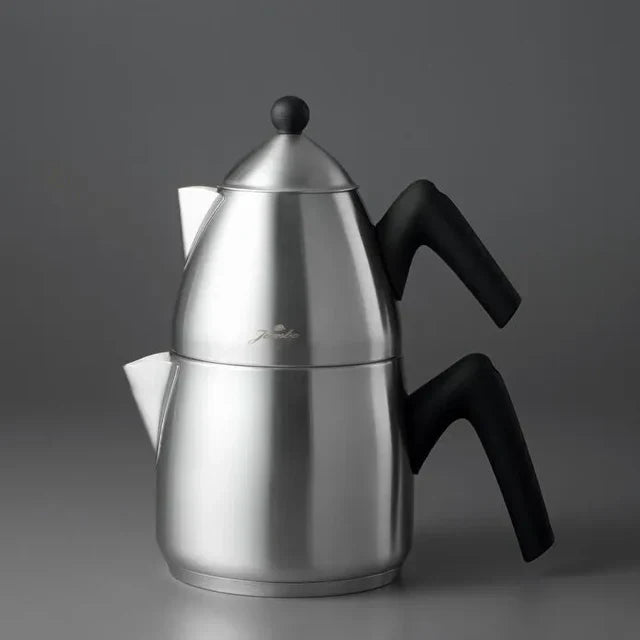 Jumbo Steel Théière en Acier avec Fond Induction, Mat