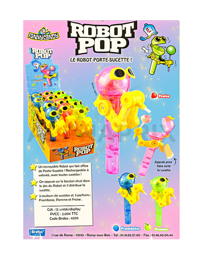 Robot Pop Sucette Funnycandy