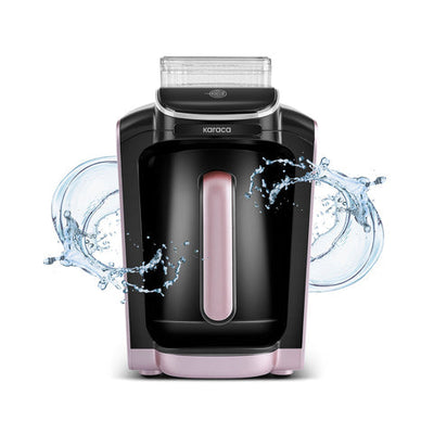 Karaca Hatır Aqua Machine à Café Turque Automatique avec Réservoir d’Eau, Rose Gold