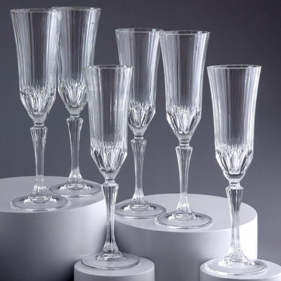 RCR Adagio Set de 6 flûtes à champagne 180 ml