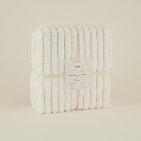 Karaca Stripe, Couverture, 150x200cm, Blanc