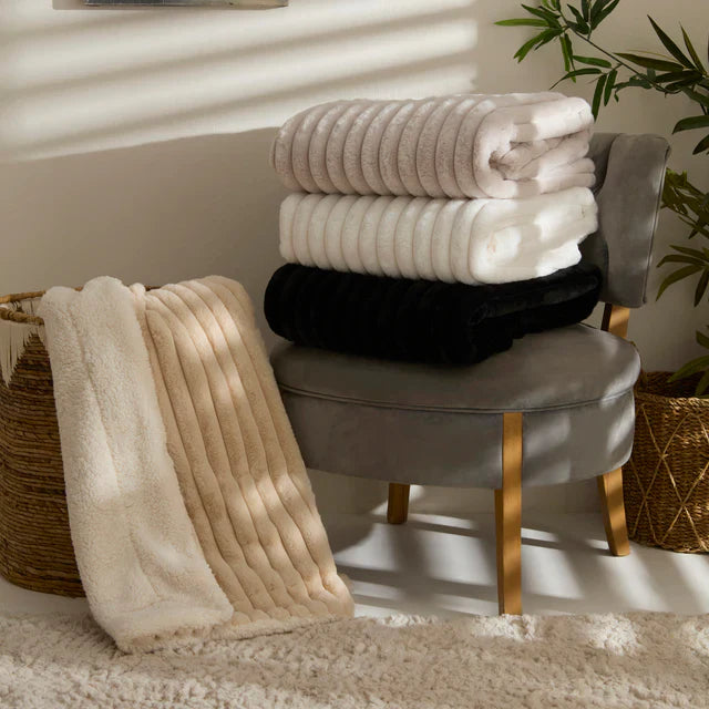 Plaid TV Karaca Rabbit Sherpa Beige