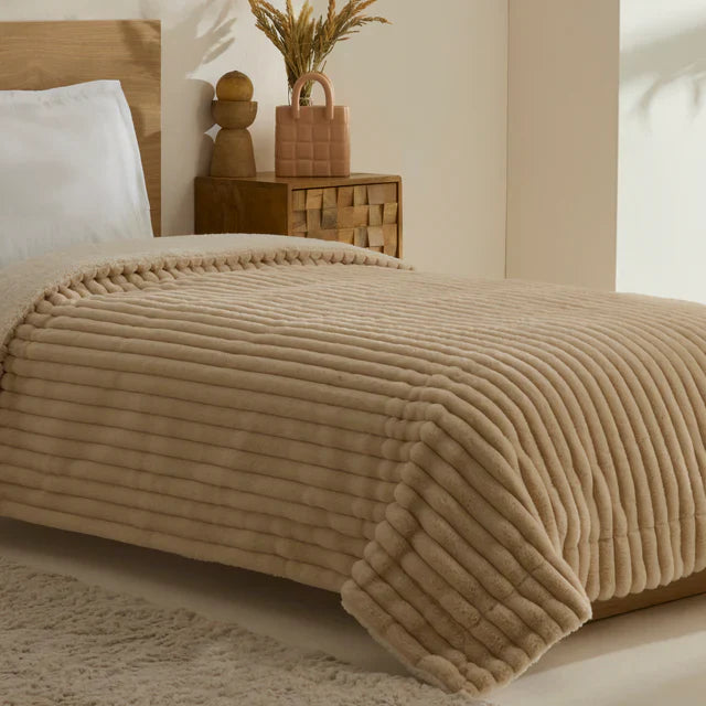 Karaca Rabbit Sher Couette 1 Place Beige
