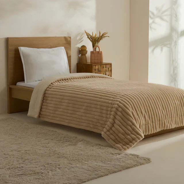 Karaca Rabbit Sher Couette 1 Place Beige