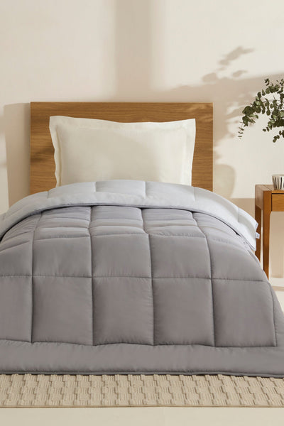 Karaca Double Face Couverture Anthracite-Gris 155x220