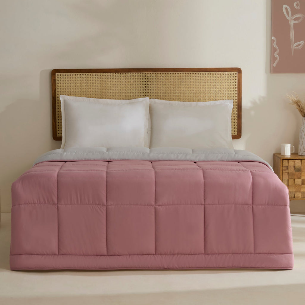 Karaca Double Face Couette Pudra - Gris clair 200X200