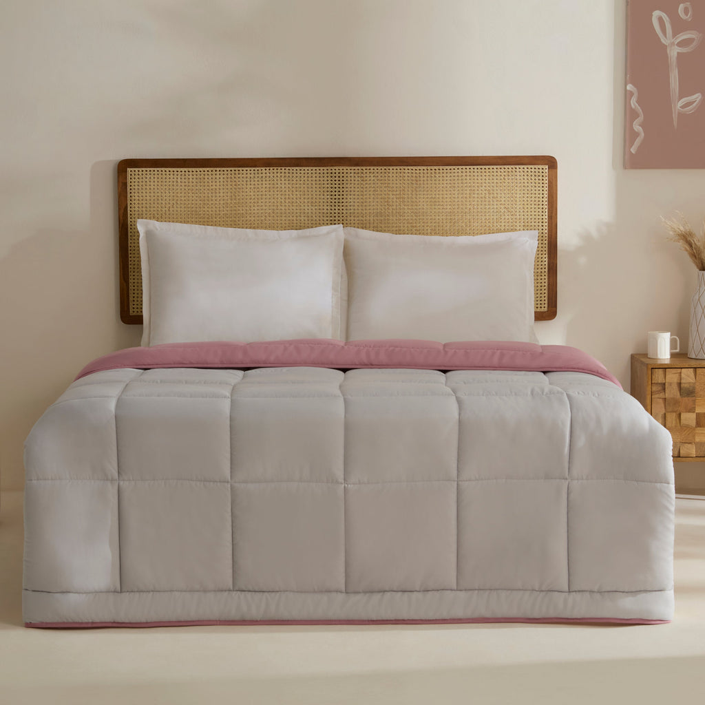 Karaca Double Face Couette Pudra - Gris clair 200X200