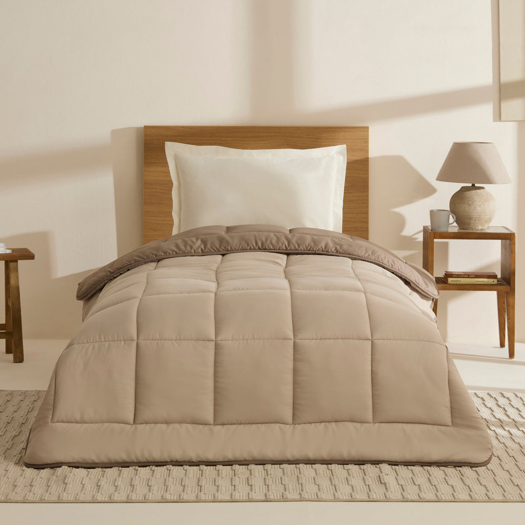 Karaca Double Face Couverture Beige-Mocha 155x220