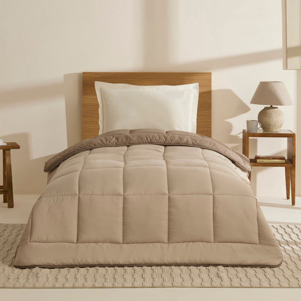 Karaca Double Face Couette Beige-Mocha 135X200