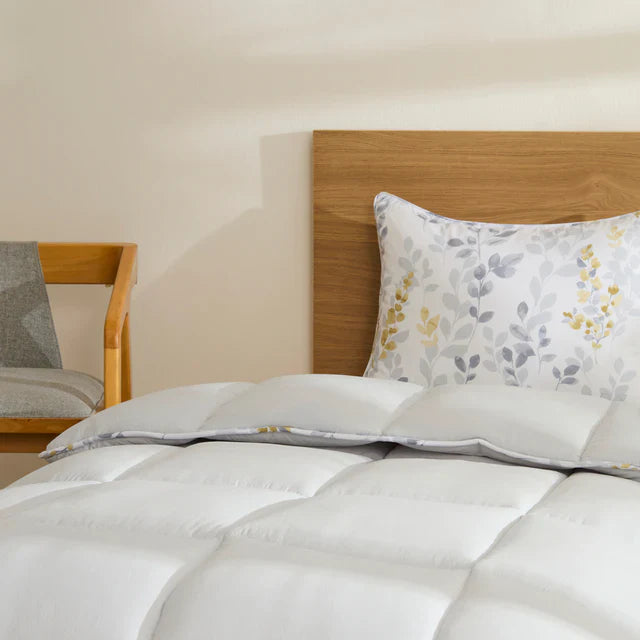 Karaca Leaf Gris Ensemble Couette Simple 135x200 + 50x70