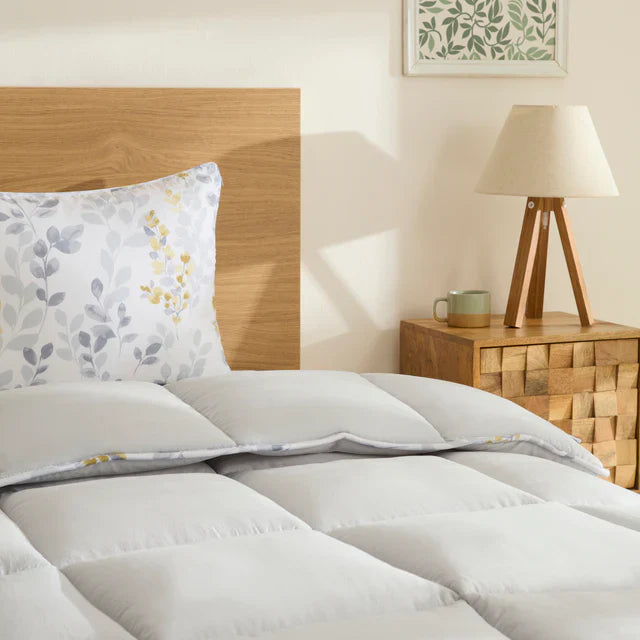 Karaca Leaf Gris Ensemble Couette Simple 135x200 + 50x70