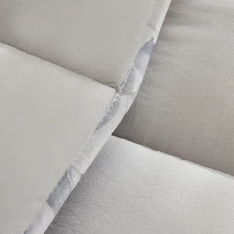 Karaca Leaf – Ensemble couette une personne gris 155 x 220 + 50 x 70