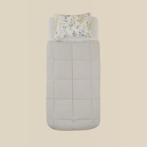 Karaca Leaf – Ensemble couette une personne gris 155 x 220 + 50 x 70