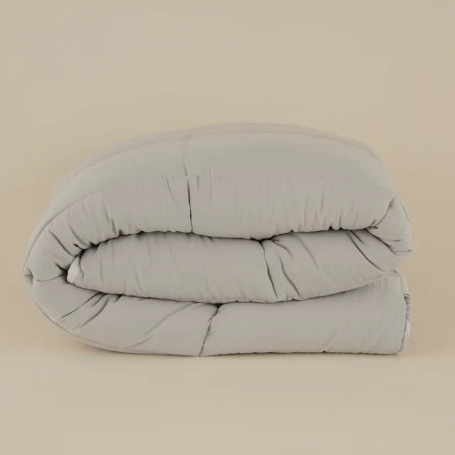 Karaca Leaf Gris – Ensemble Couette Double 200x200 + 2x50x70