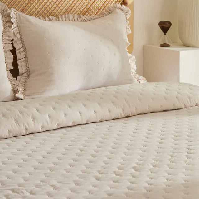 Karaca Home Fiona Ensemble Couvre-lit, Double, Beige