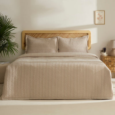 Manon, Set de Couvre-lit, Double, Beige