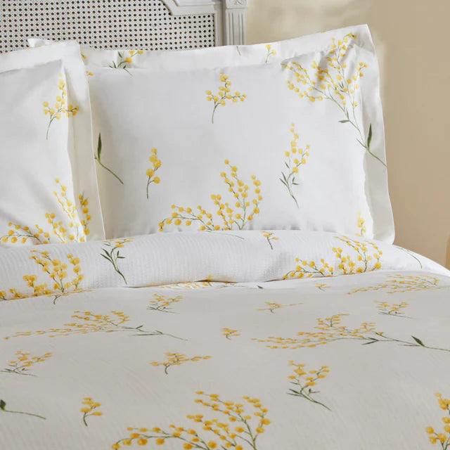 Karaca Home Loretta Housse de Couette 100% Coton Double Taille Jaune