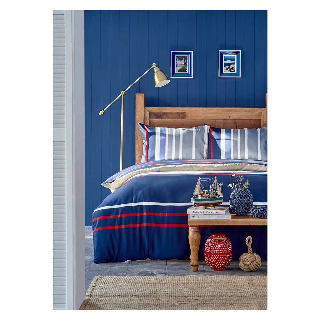 Set de Housse de Couette Nautica Bradford 1 Personne, 155x220, 80x80