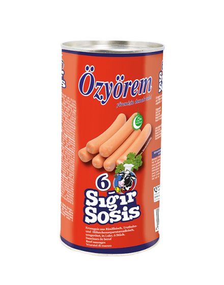 Ozyorem Dose Sigir Saucisses de Bœuf en Conserve 250g