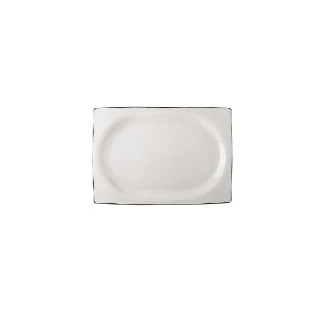 Service de table Karaca Talia pour 12 personnes, 60 pièces carrées/rectangulaires, couleur crème et platine