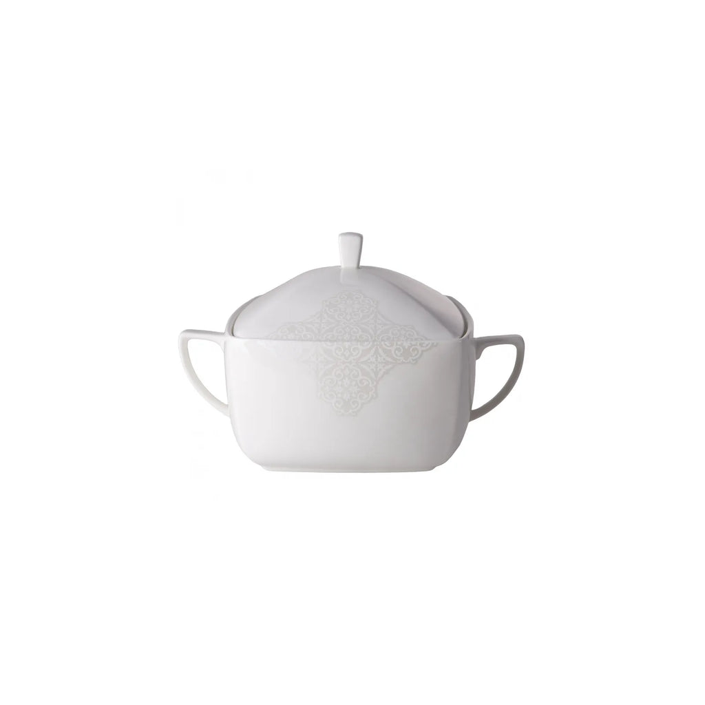 Service de table Karaca Fine Pearl Valentina pour 12 personnes, 62 pièces carrées/rectangulaires