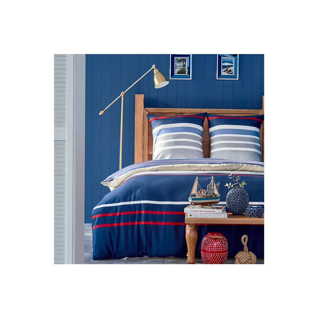 Ensemble de housse de couette Nautica Bradford pour lit simple, 135x200, 80x80