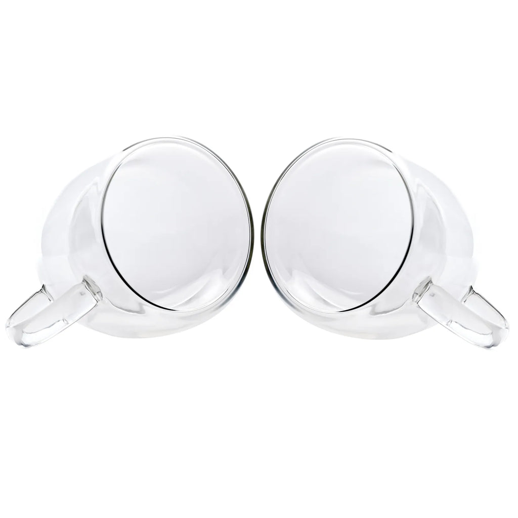Tasses Karaca à double paroi en verre borosilicate avec anse pour 2 personnes, 150 ml