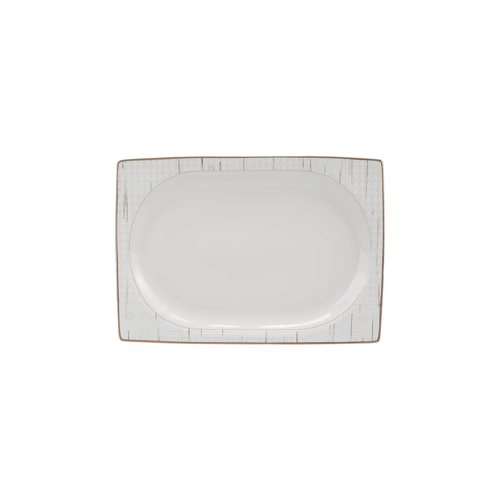 Service de table Karaca Batik Cream avec dorures pour 12 personnes, 60 pièces carrées/rectangulaires