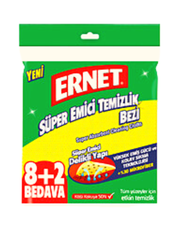 ERNET Super Emici Temizlik Bezi 8+2