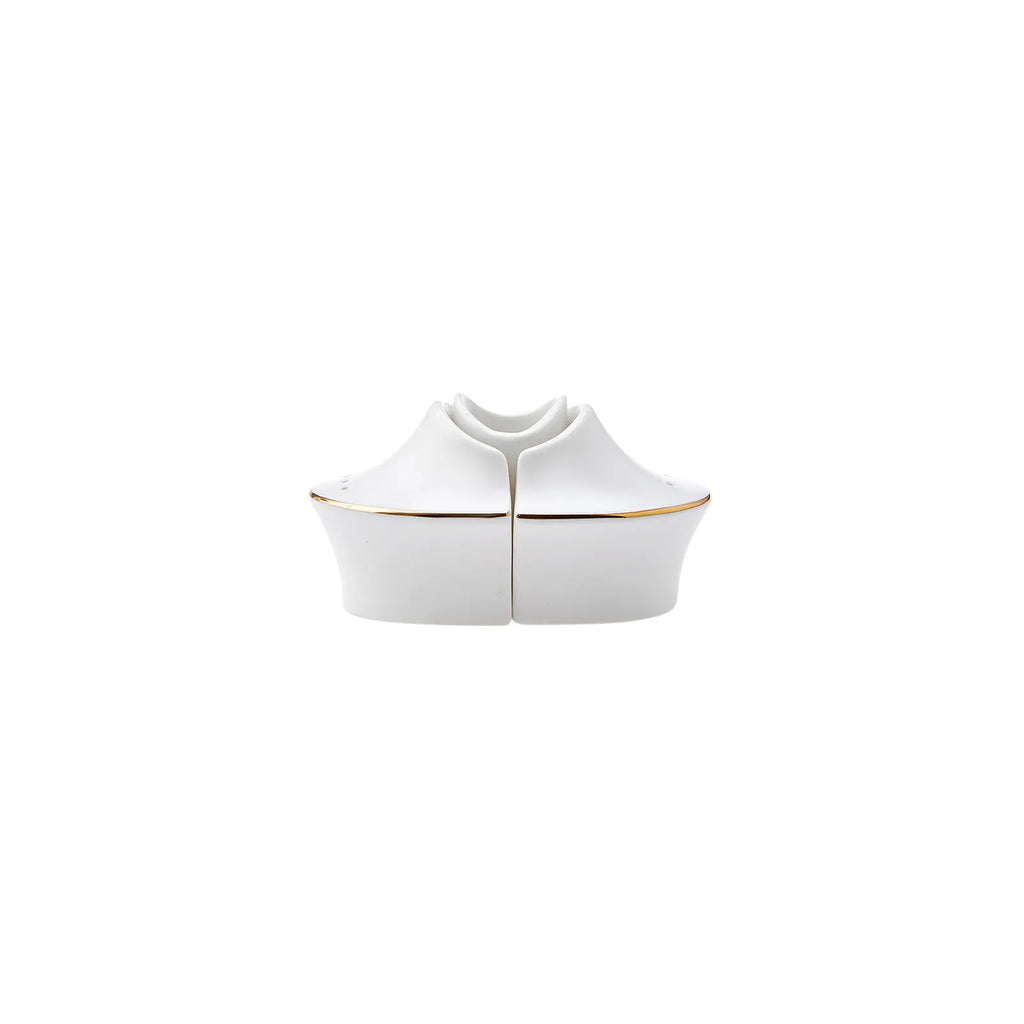 Karaca Red Carpet Collection Service de table en porcelaine Streamline Hole pour 12 personnes, 59 pièces, doré