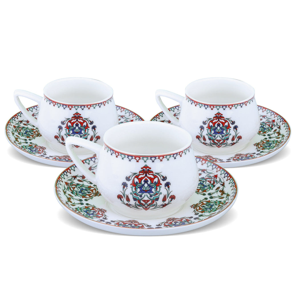 Coffret de tasses à café Karaca Nakkaş pour 6 personnes, 100 ml