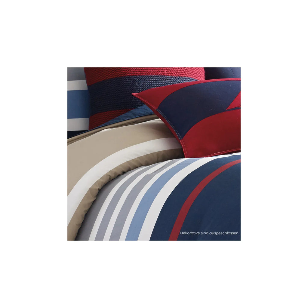 Ensemble de housse de couette Nautica Bradford pour lit simple, 135x200, 80x80