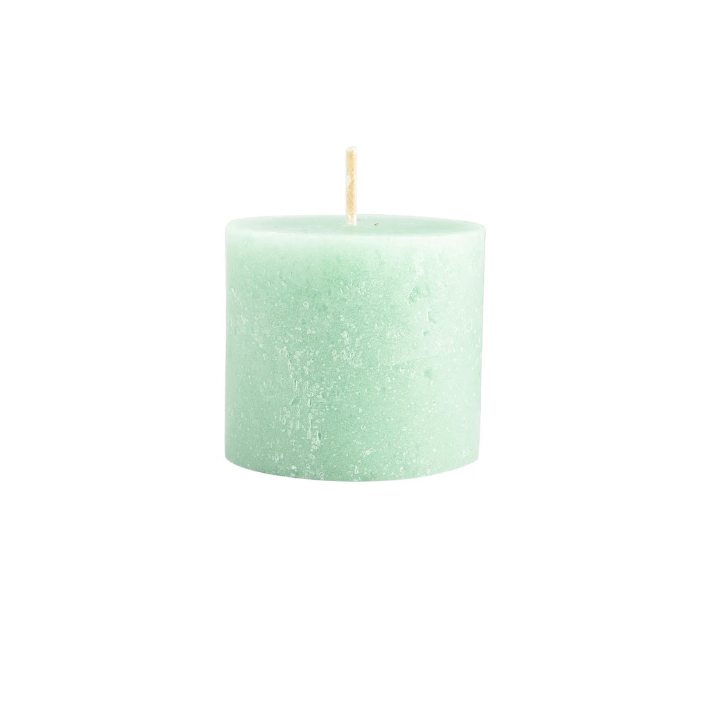 Bougie Karaca Andy vert clair, 6,5x6 cm, cylindre