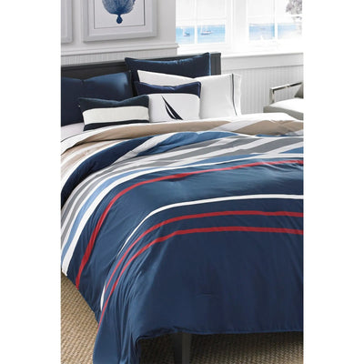 Ensemble de housse de couette Nautica Bradford pour lit simple, 135x200, 80x80
