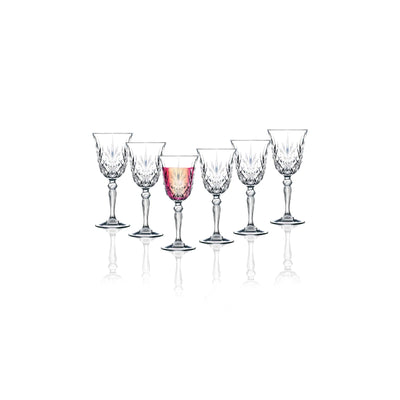Goblet Rcr Melodia Cristal grand, 6 pièces